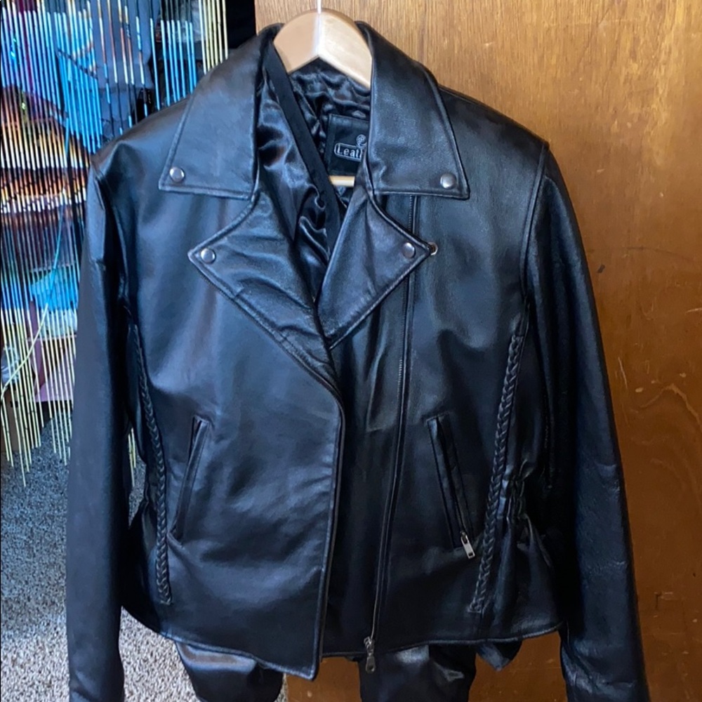 Genuine Leather 3 piece Motorcycle Jacket